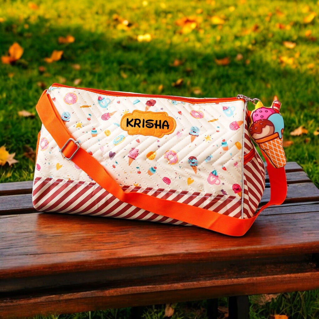 Ice Cream Print Duffle Bags
