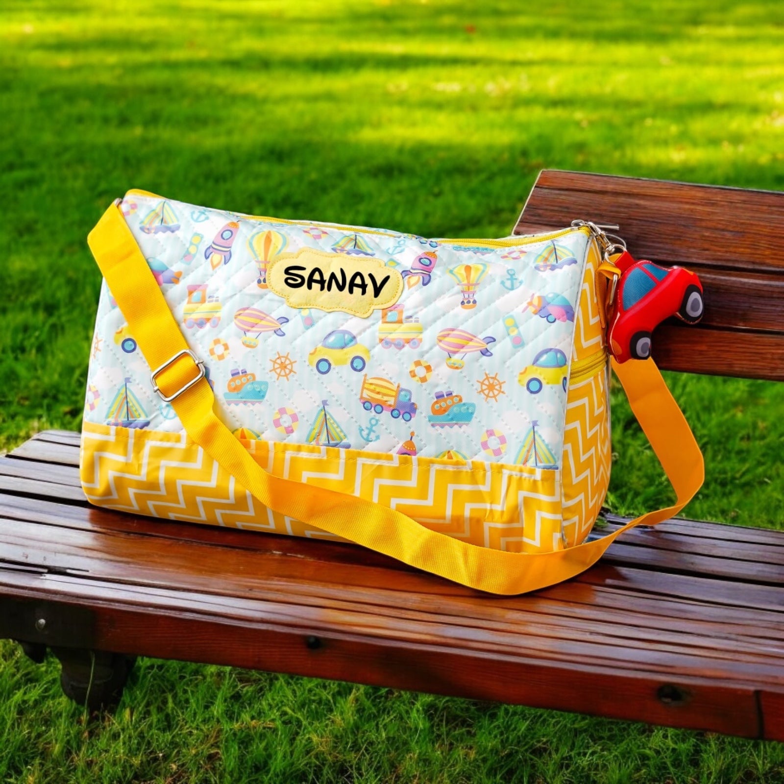 Doodle Print Duffle Bags