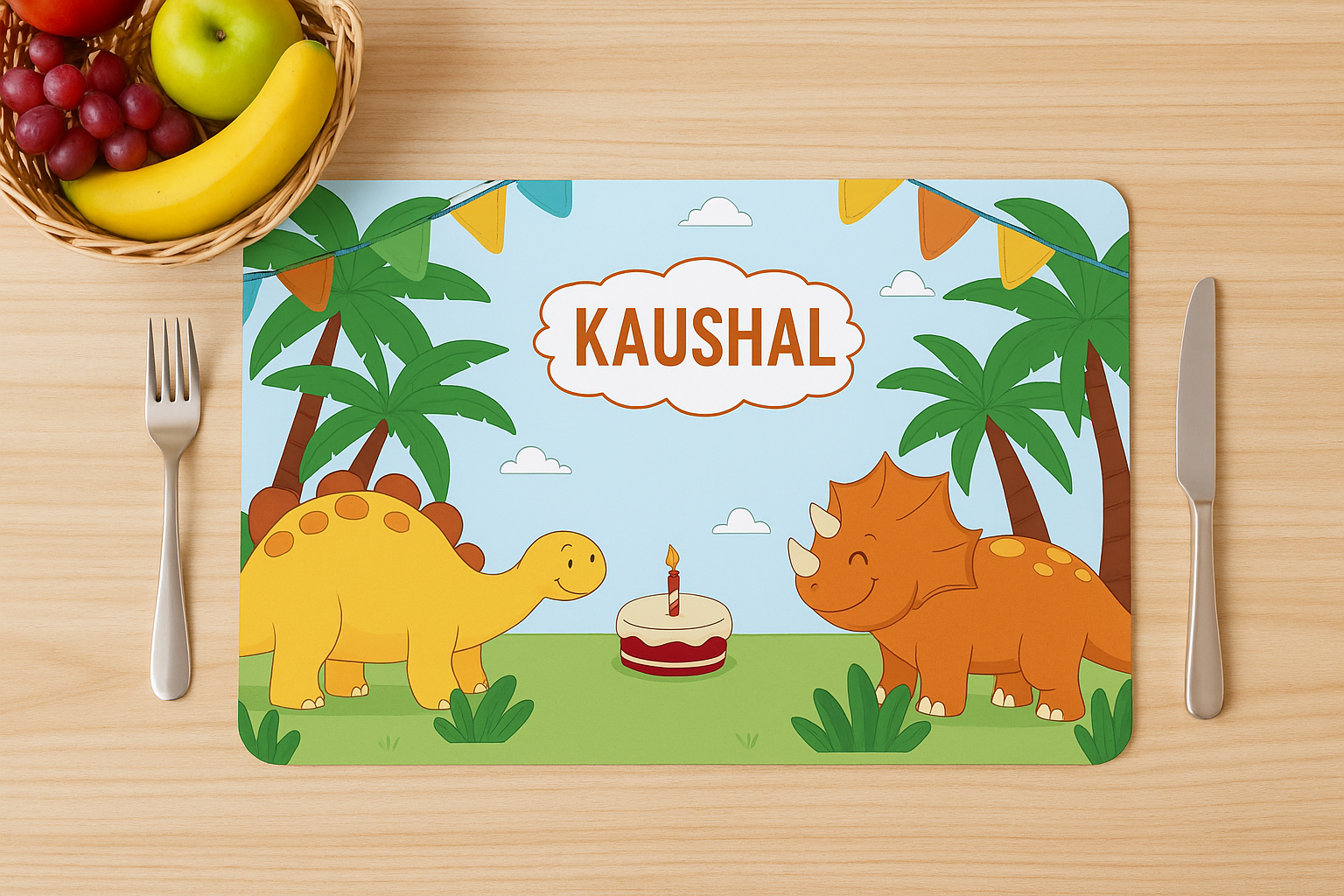 Dino Print Table Mat