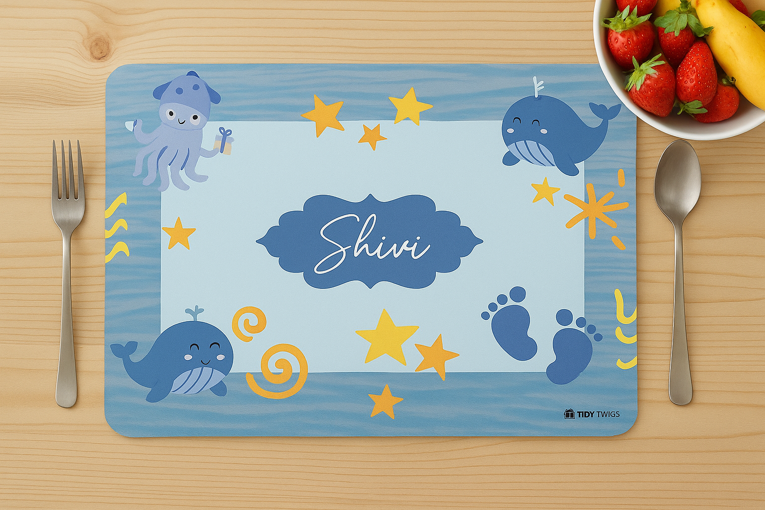 Cute Fish Print Table Mat – Tidy Twigs
