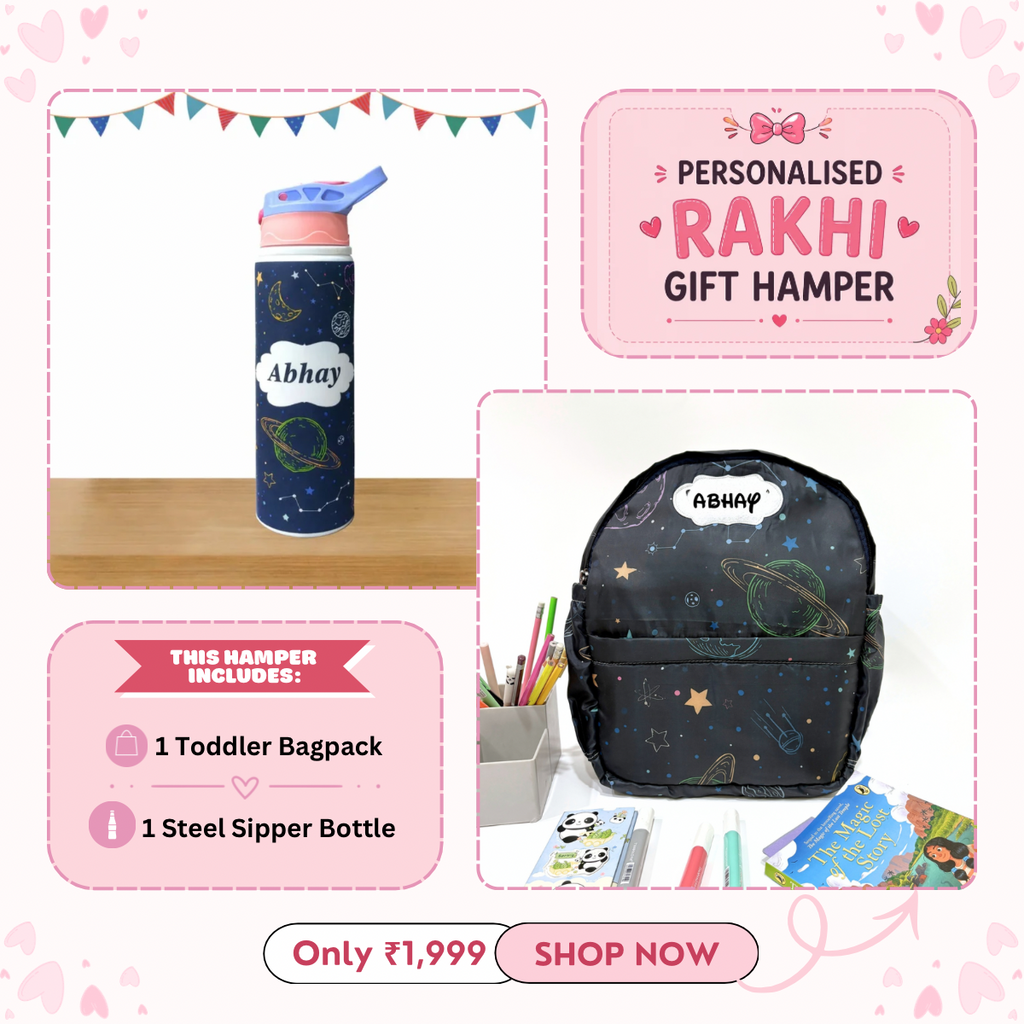 Todlers Backpack + Steel sipper bottle