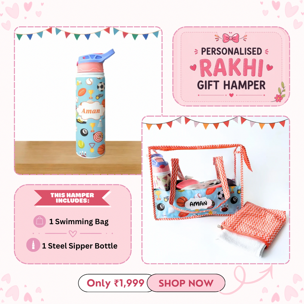 Swimming Bag + Steel sipper bottle