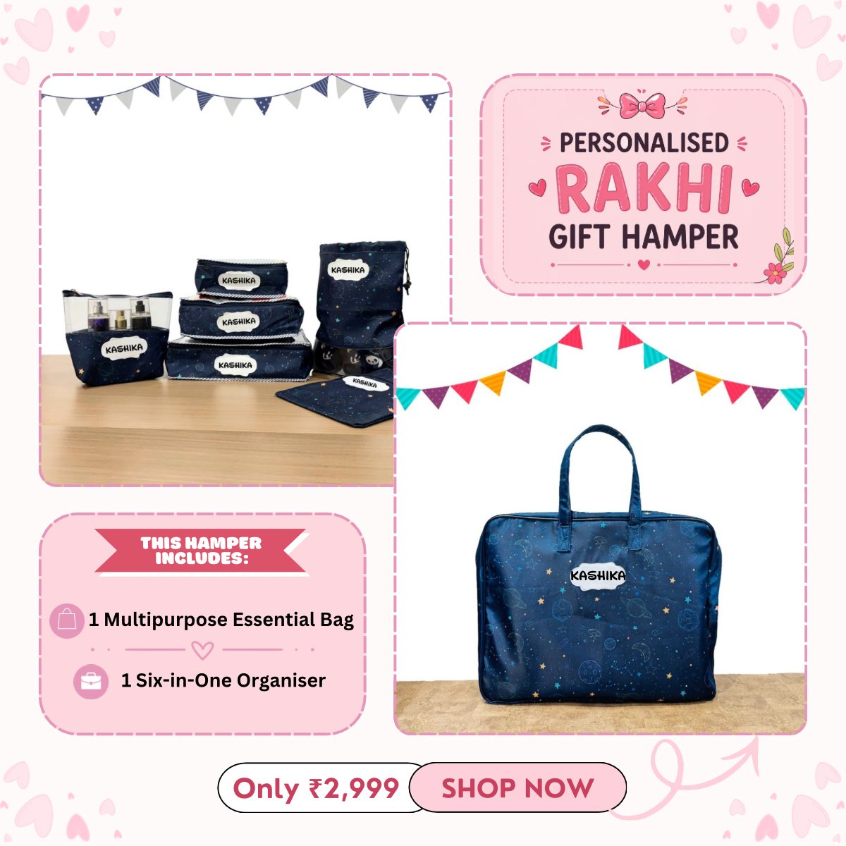 6 in 1 Organiser + Multipurpose Essential Bag