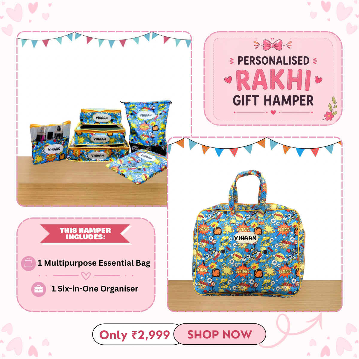 6 in 1 Organiser + Multipurpose Essential Bag