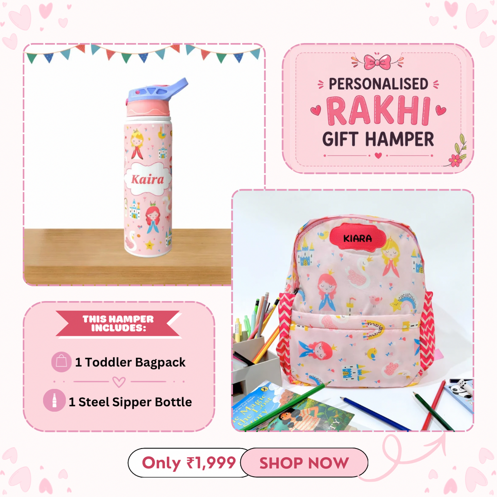 Todlers Backpack + Steel sipper bottle