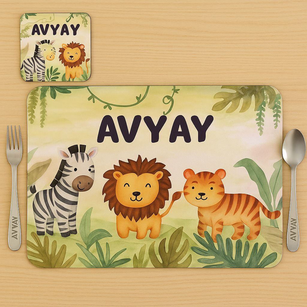Jungle Theme Print Table Mat