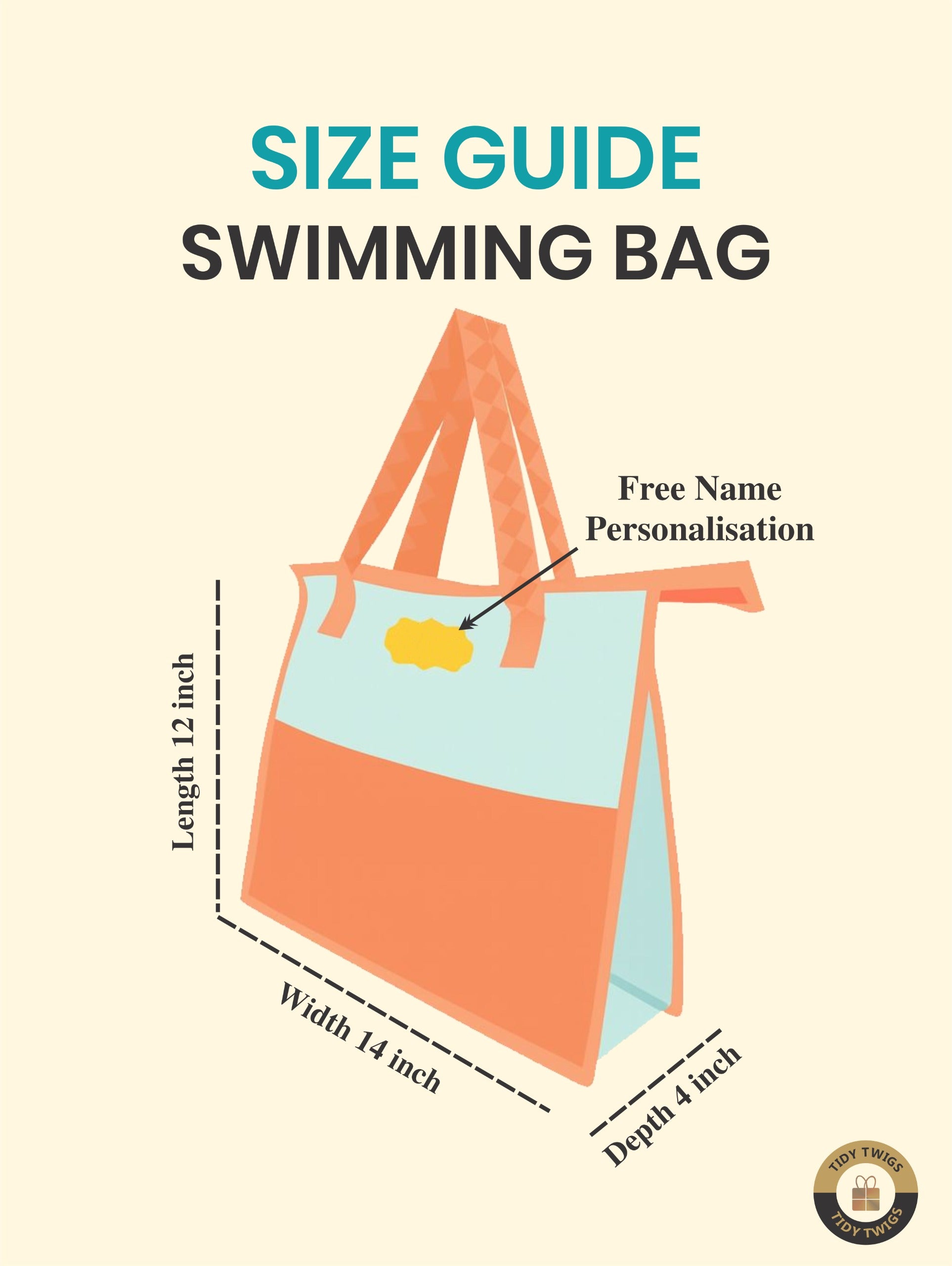 Rainbow print swimming bag