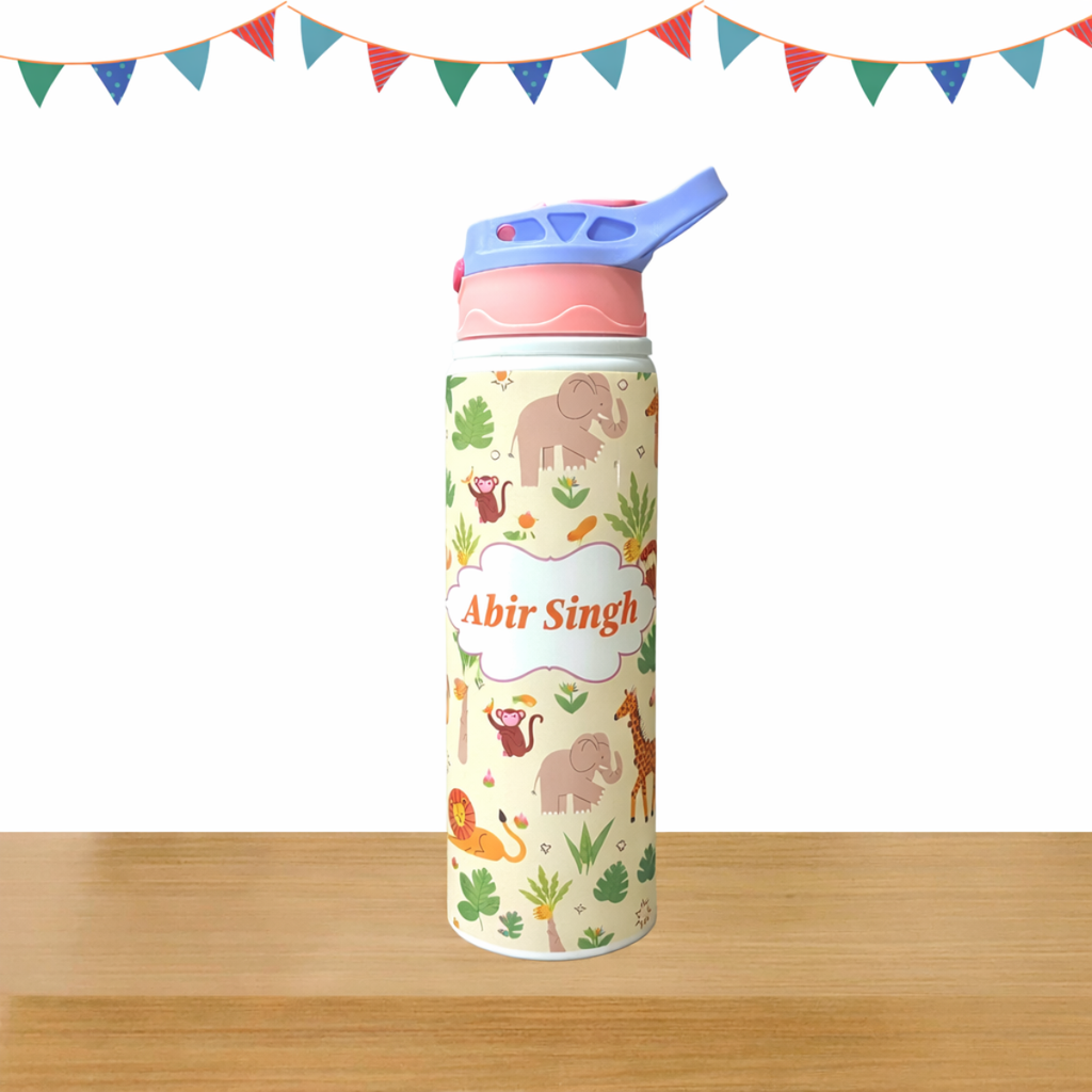 Animal Print Sipper Steel Bottle