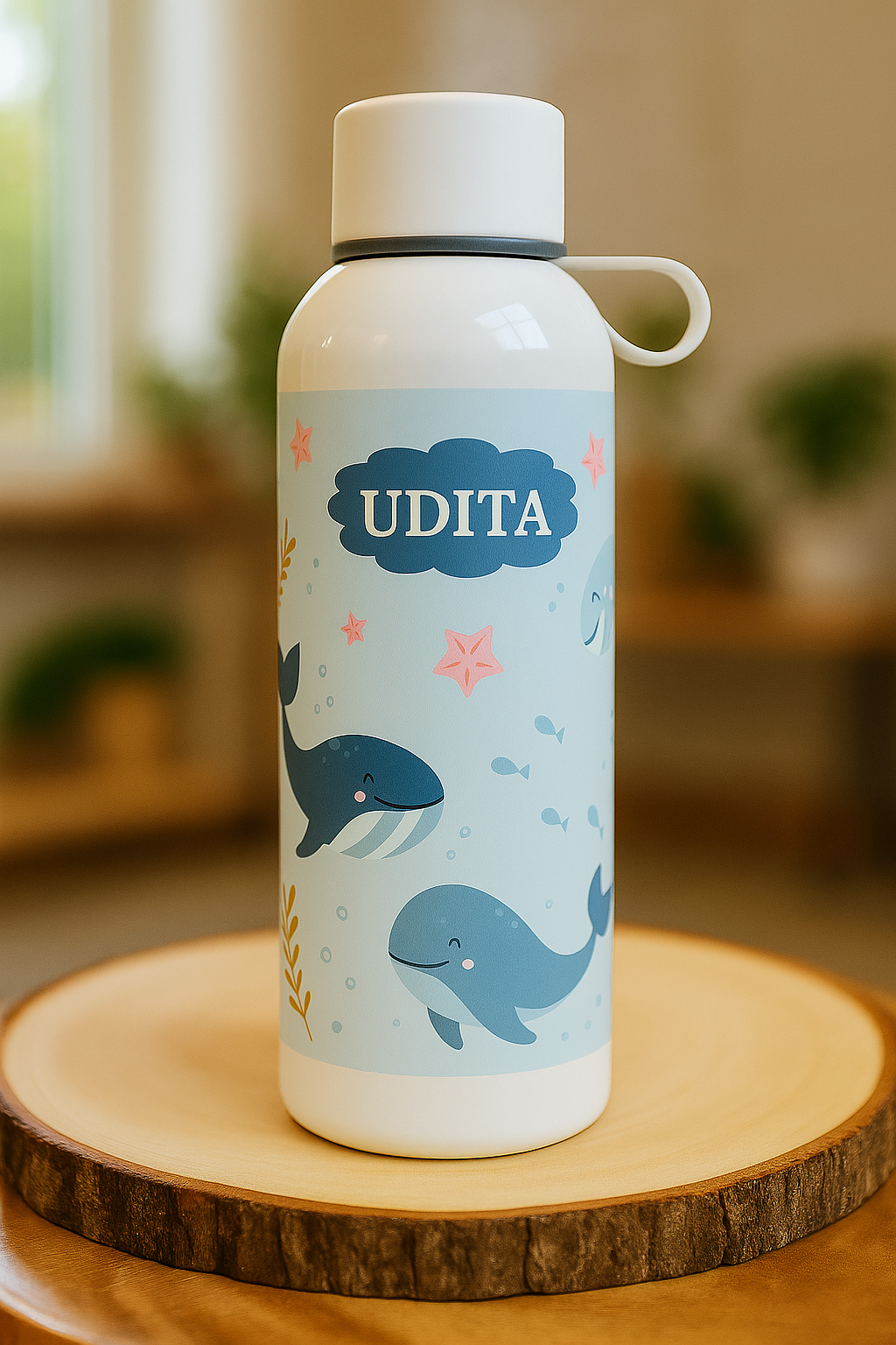 Ocean Whale Themed Steel Bottle