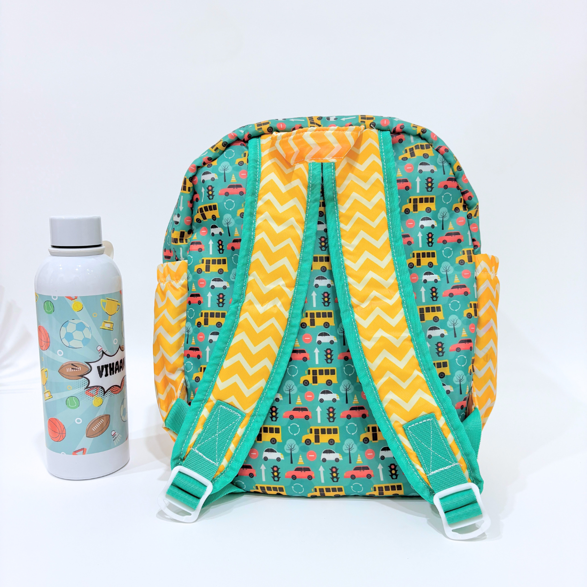 Car Print Toddler Backpack