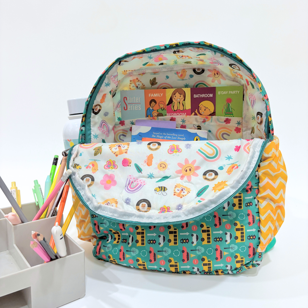 Car Print Toddler Backpack