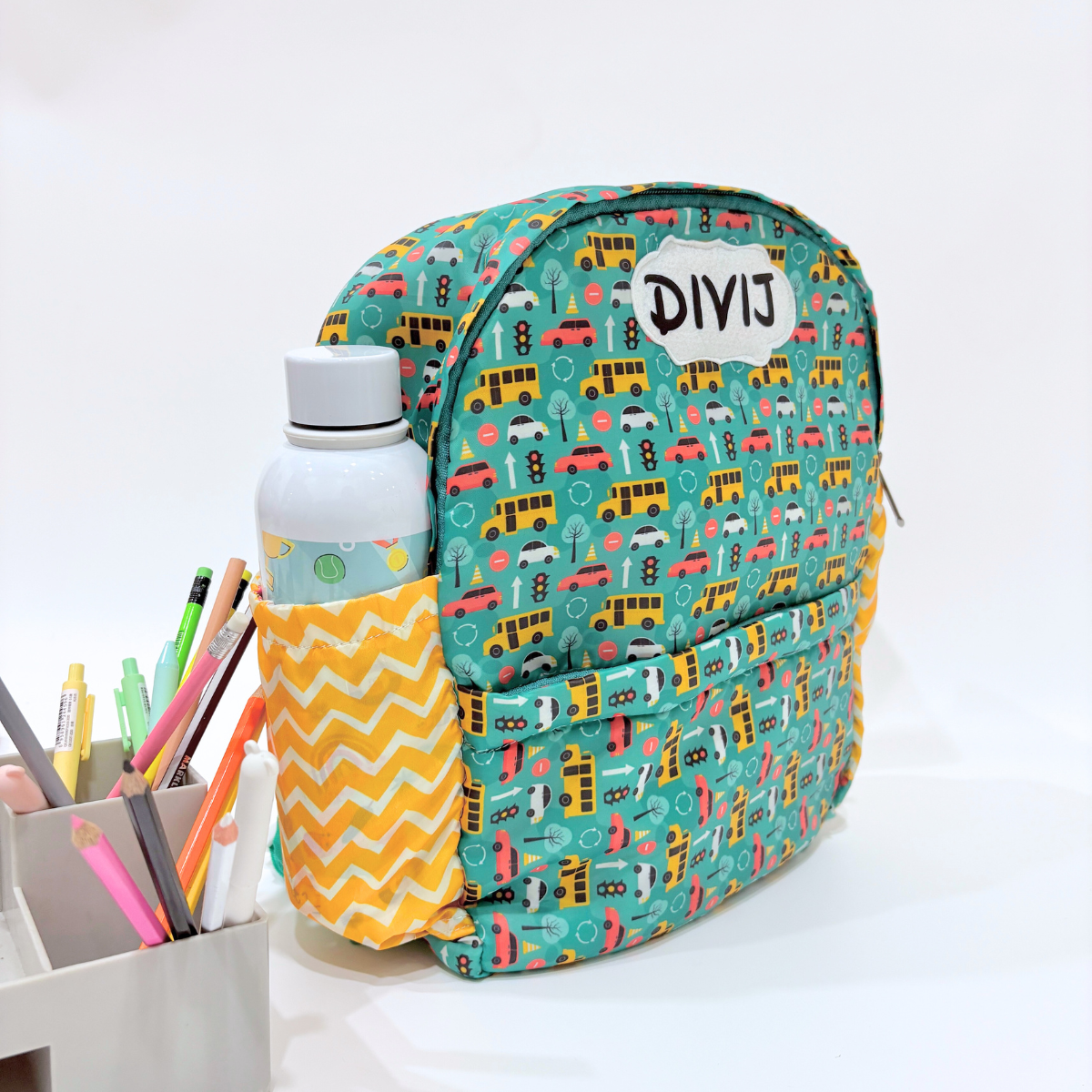 Car Print Toddler Backpack