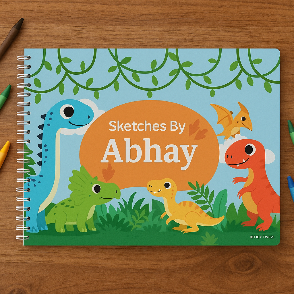 Dinosaur Print Drawing Book