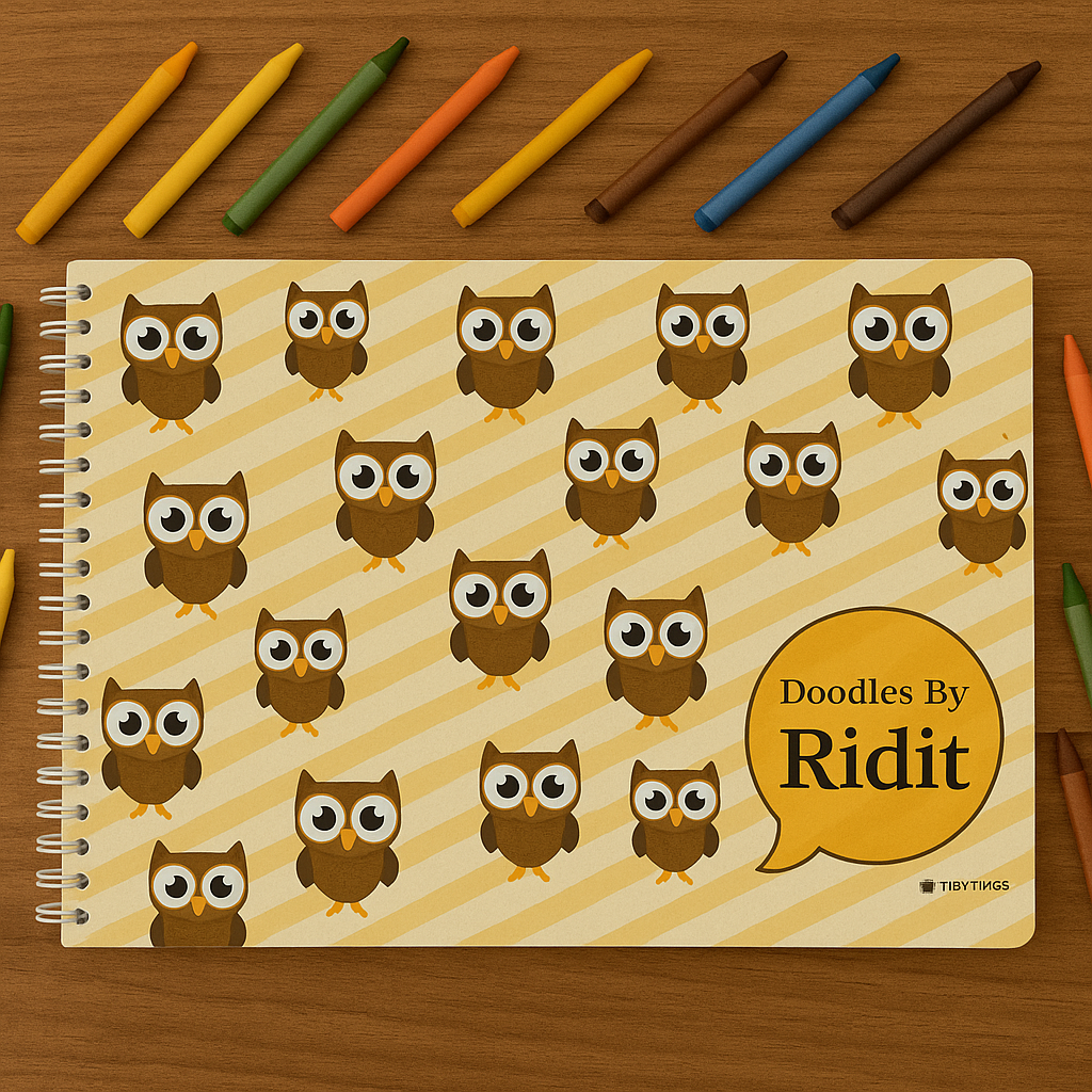 Owl Print Drawing Book