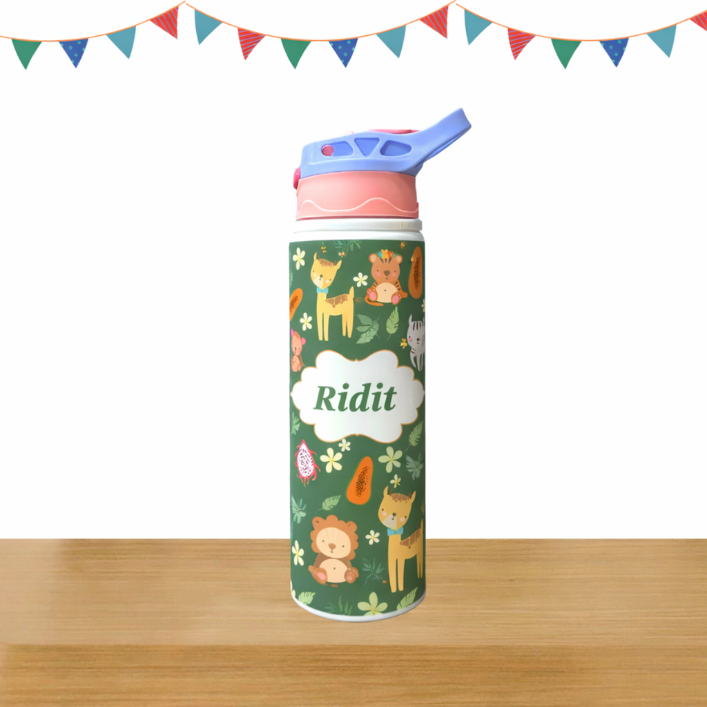 Jungle Theme Sipper Steel Bottle
